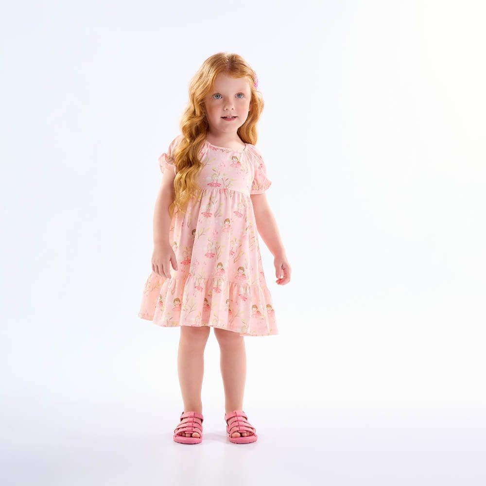 Vestido Primeiros Passos Menina - Digital Rose - 50618-1123