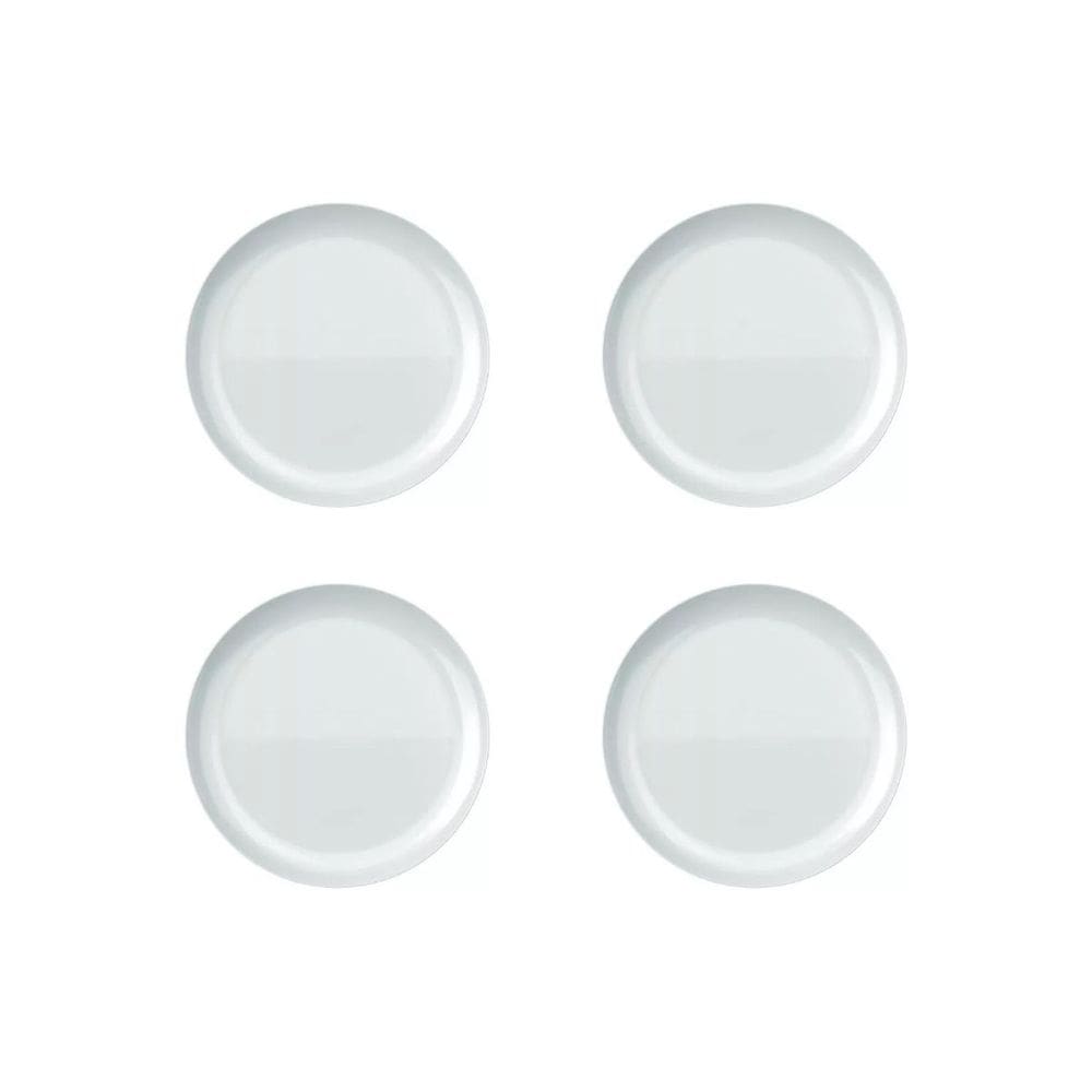 Jogo Prato Raso Opaline Nadir Vidro Blanc 27cm - Kit 4 Peças