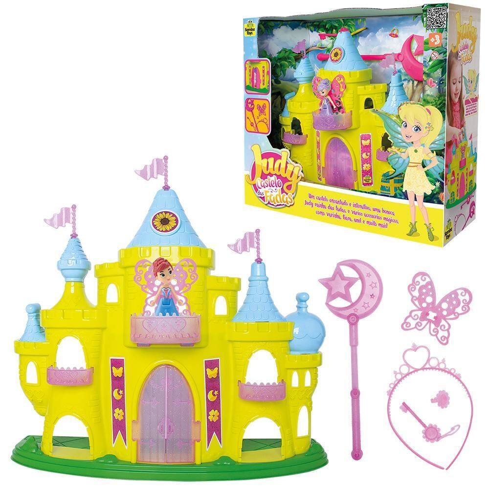 Casa / Casinha Castelo Boneca Luz + Acessorios Judy Castelo
