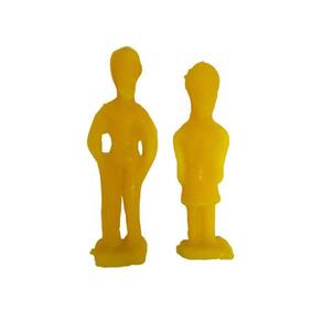 Kit Casal Vela Boneco Masculino / Feminino Amarela - Zp7