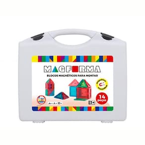 Blocos Magnéticos Magforma - Maleta 14 peças Acrílico