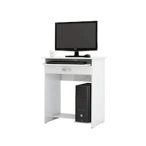 Mesa de Computador Pratica com Gaveta Branco - EJ Móveis