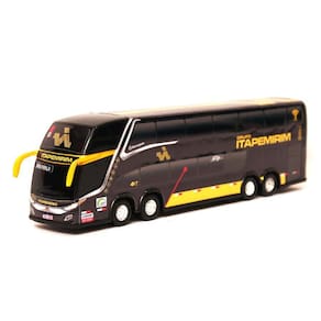 Brinquedo Miniatura Ônibus Viação Itapemirim Preto 30Cm