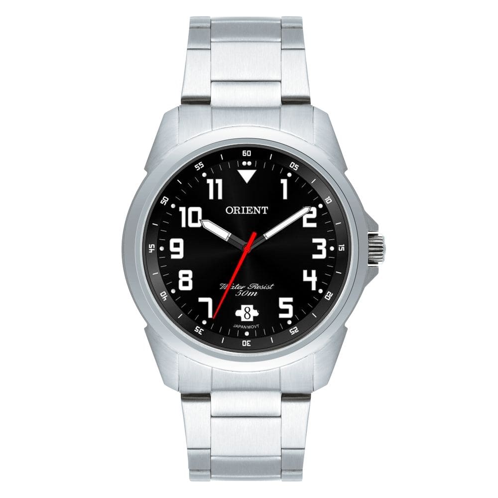Relógio Orient Aço Inox MBSS1154A Prateado 50M Calendário