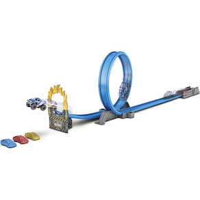 Pista Miniveículos Roda Livre 1:56 + 3 Carros + Loop