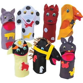 Fantoche Animais Domésticos 7 peças 26 cm Carlu