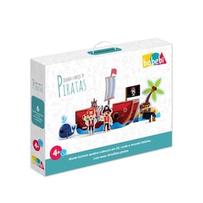 Brinquedo De Madeira Quebra-Cabeça 3D Piratas Babebi