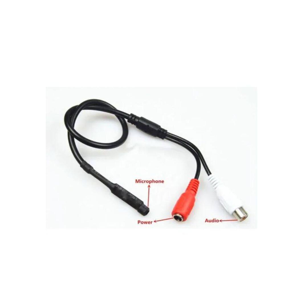 Microfone Cftv Amplificado Alcance Até 40M Para Embutir