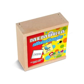 Jogo Memória Alfabetização 40 Peças Em M.D.F. Carlu 1038