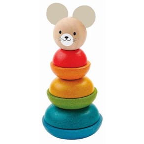 Torre De Anéis Ratinho - Madeira - 5681 - Plantoys