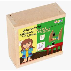 Brinquedo Educativo Memoria Alfabeto Em Libras Em Mdf Carlu