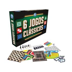 Jogo 6 Jogos Clássicos Tabuleiro - Movebrinque