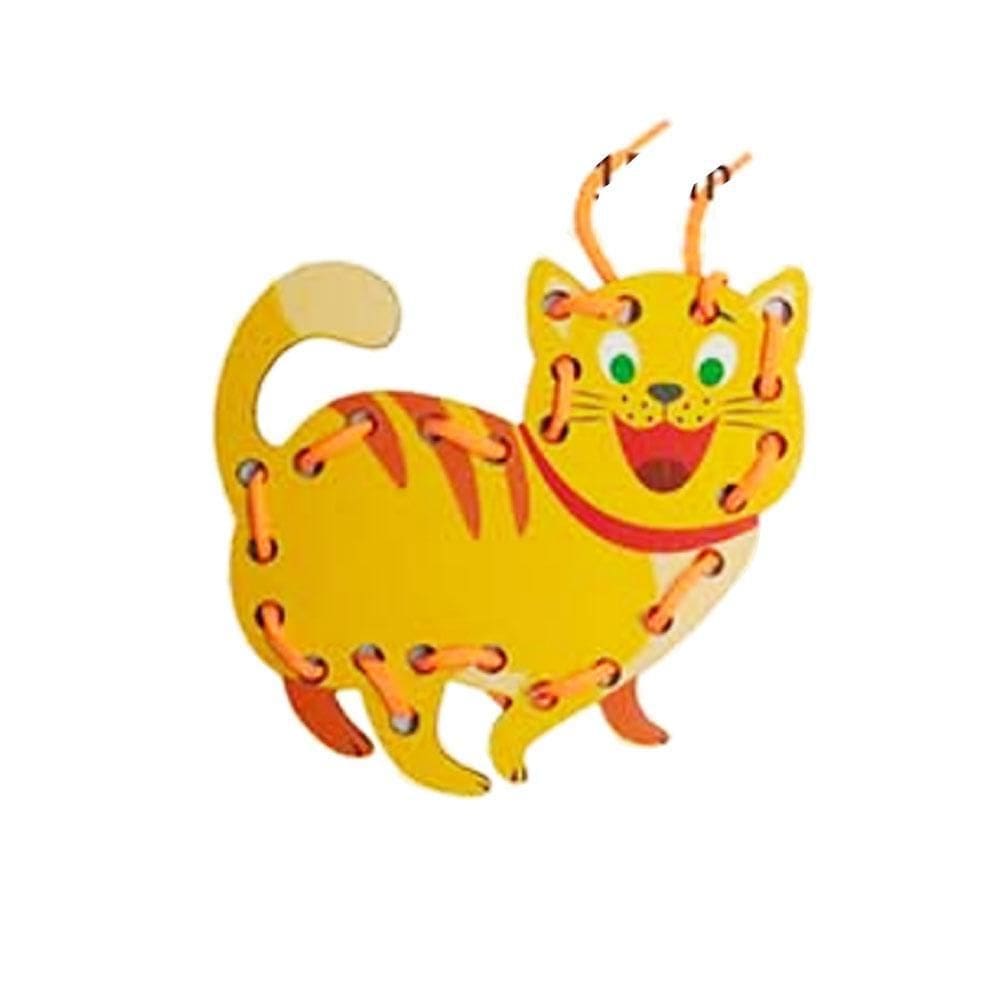 Alinhavo Infantil Gato Brinquedo Educativo E Pedagógico