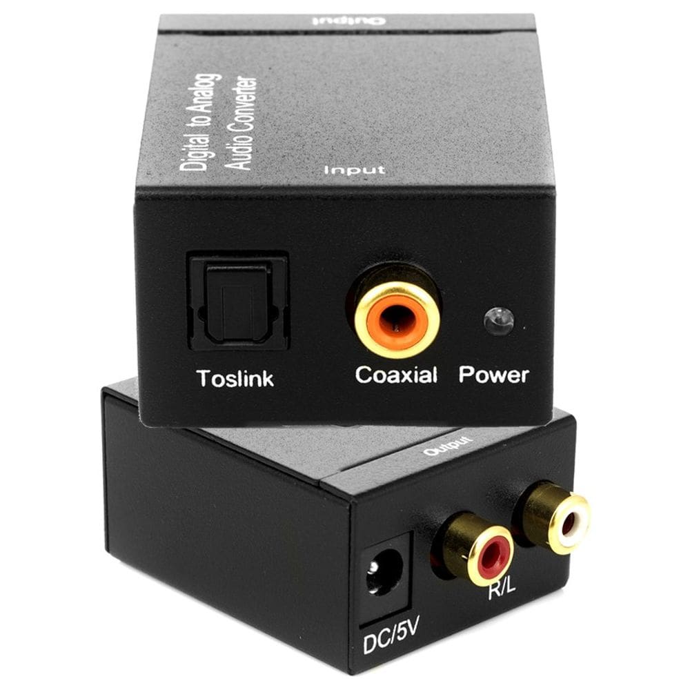 Conversor Áudio Óptico Coaxial Analógico Rca+Saída Rl -