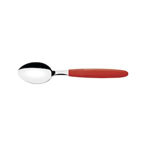 Colher Para Sobremesa Tramontina Ipanema Com Lamina Em Aço Inox E Cabo De Polipropileno Vermelho