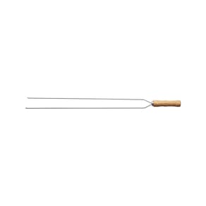 Espeto Duplo Para Churrasco Tramontina Com Lamina Em Aço Inox E Cabo De Madeira 75 Cm