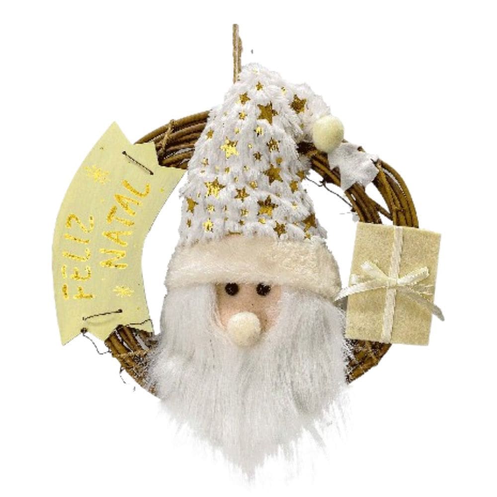 Guirlanda 25Cm Papai Noel Star Gold Magizi