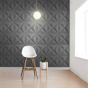 Kit 10 Placas Decorativas 3D Estelar Preto 50X50 Cm
