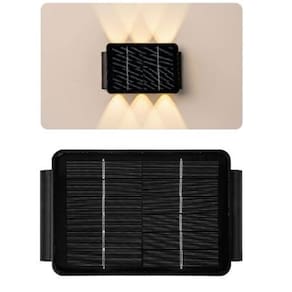 Arandela Solar Lia 100Lm 3000K 6 Fachos Preta - G-Light