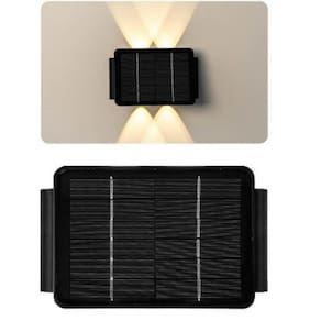 Arandela Solar Lia 70Lm 3000K 4 Fachos Preta - G-Light