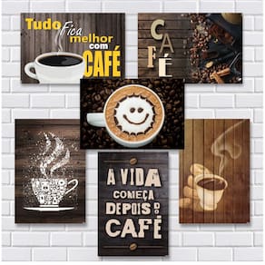 Kit 7 Placas Decorativas MDF 20x30cm - R+ Adesivos