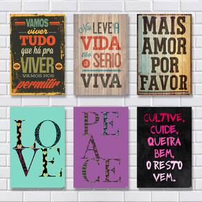 Kit de Placas Decorativas 20x30cm MDF Fosco - R+ Adesivos
