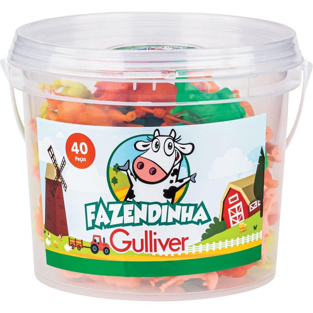 Miniatura Colecionável Fazendinha Balde 40 Peças