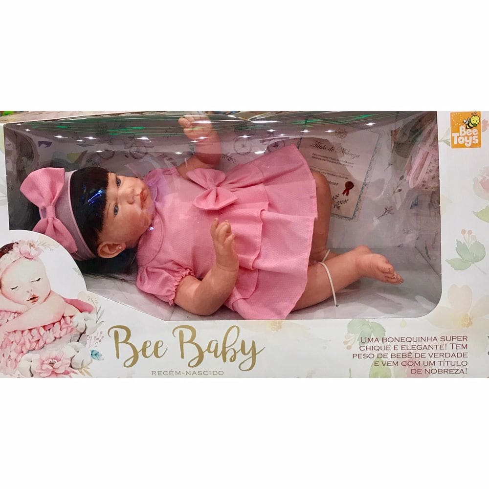 Boneca Bebê Reborn Menina Bee Baby
