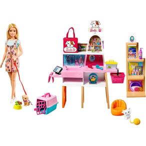 Boneca Barbie Pet Shop Animais De Estimação Grg90 Mattel