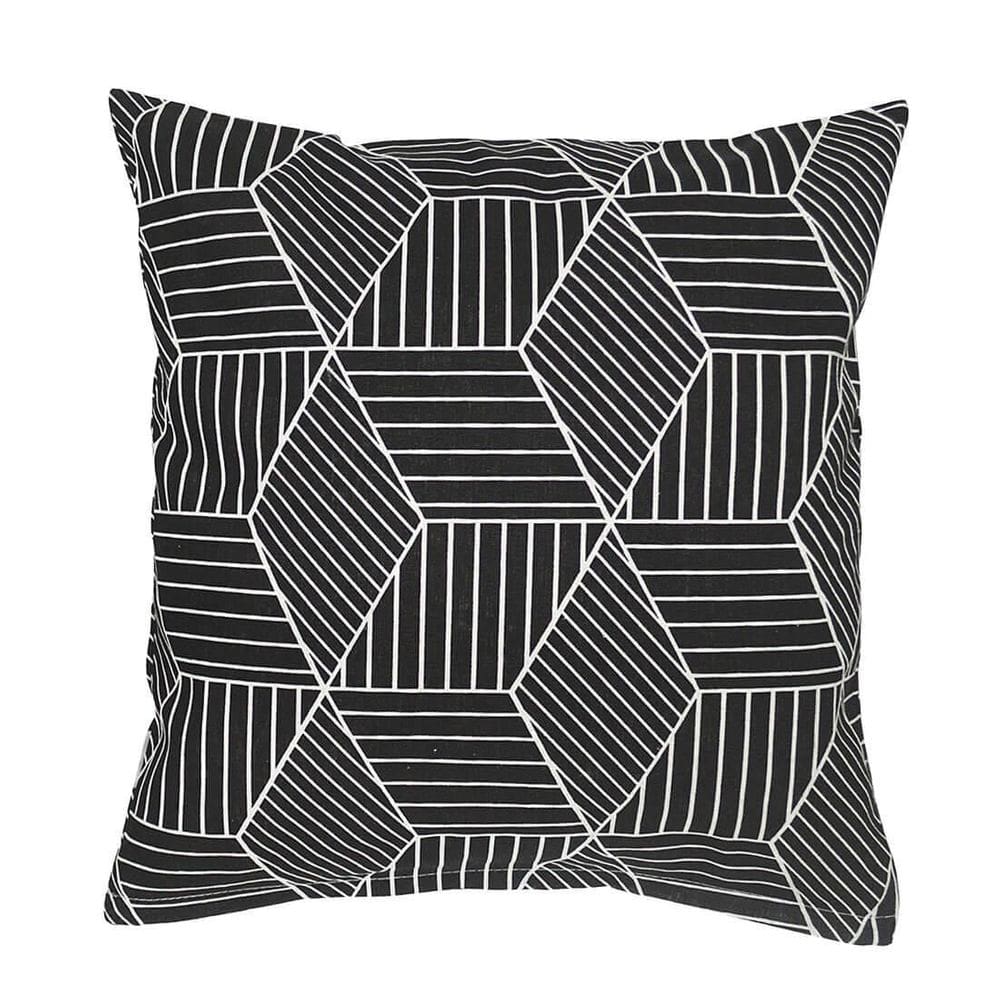 Capa De Almofada Minimalista Linhas Branco 42X42Cm