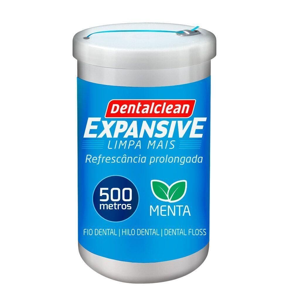Fio Dental 500m Profissional Fita Larga Expansive Menta Dentalclean