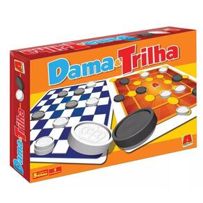 Dama, Trilha Algazarra - 24 Peças - Tabuleiro Dupla Face