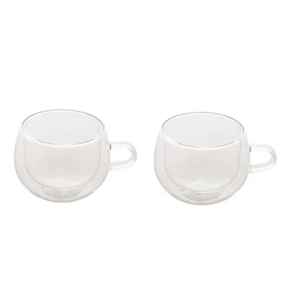Conjunto 2 Xícaras Para Café E Chá 240Ml Borossilicato