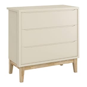 Jogo de Quarto Classic Guarda Roupa 2 Portas e Cômoda 3 Gavetas com Pés Madeira Natural - Reller Móveis