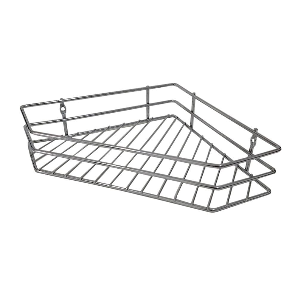 Prateleira Aramada de Canto Simples Cromada Bredal