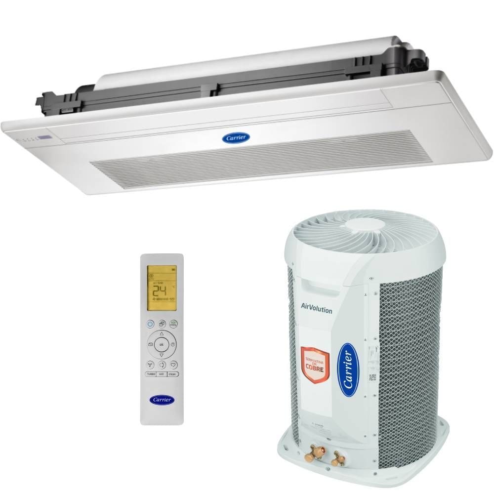 Ar Condicionado Split Cassete Carrier 1 Via 12000 BTUs Quente e Frio Inverter 220VMonofásico 38TVQD12515MC