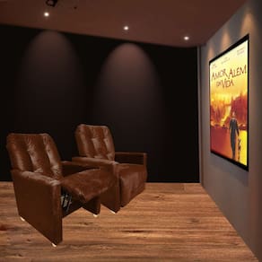 kit Duas Poltronas Reclinavel Pra Sala de Cinema Premium TerraCota