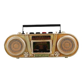 Enfeite Miniatura Rádio Antigo Retrô Cofrinho Porta Moeda 36cm