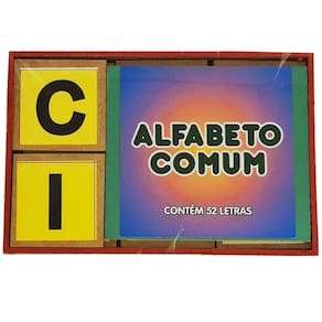 Estojo Alfabeto Comum Com 52 Letras Brinquedo Pedagógico
