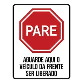 Kit 5 Placa Pare Aguaraqui Veículo Frente Ser Liberado36X46