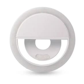 Luz Selfie Ring Light Anel Led Branco Universal 8 cm USB