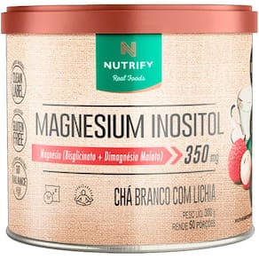 Magnésio Inositol Nutrify Magnesium Inositol 300g Chá Branco