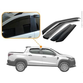 Conjunto Calha De Chuva Fiat Nova Strada 2020 2021 4 Portas