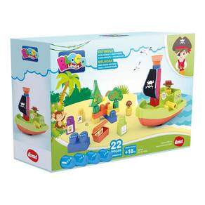 Blocolândia Ilha Pirata MK366 - Dismat 22 peças Plástico