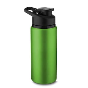 Garrafa Squeeze 600ml Alumínio água Academia Verde