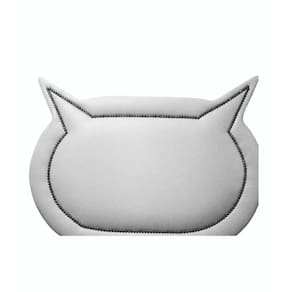 Cabeceira Branca Corino Gatinho P. Cama Box Solteiro 65X90