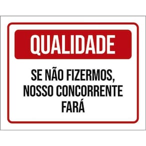 Kit 5 Placa Qualidase Fizermos Nosso Concorrente36X46