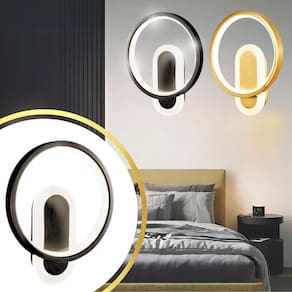 Luminária Arandela 24 Watts Duplo Led 23,5Cm Círculo Parede