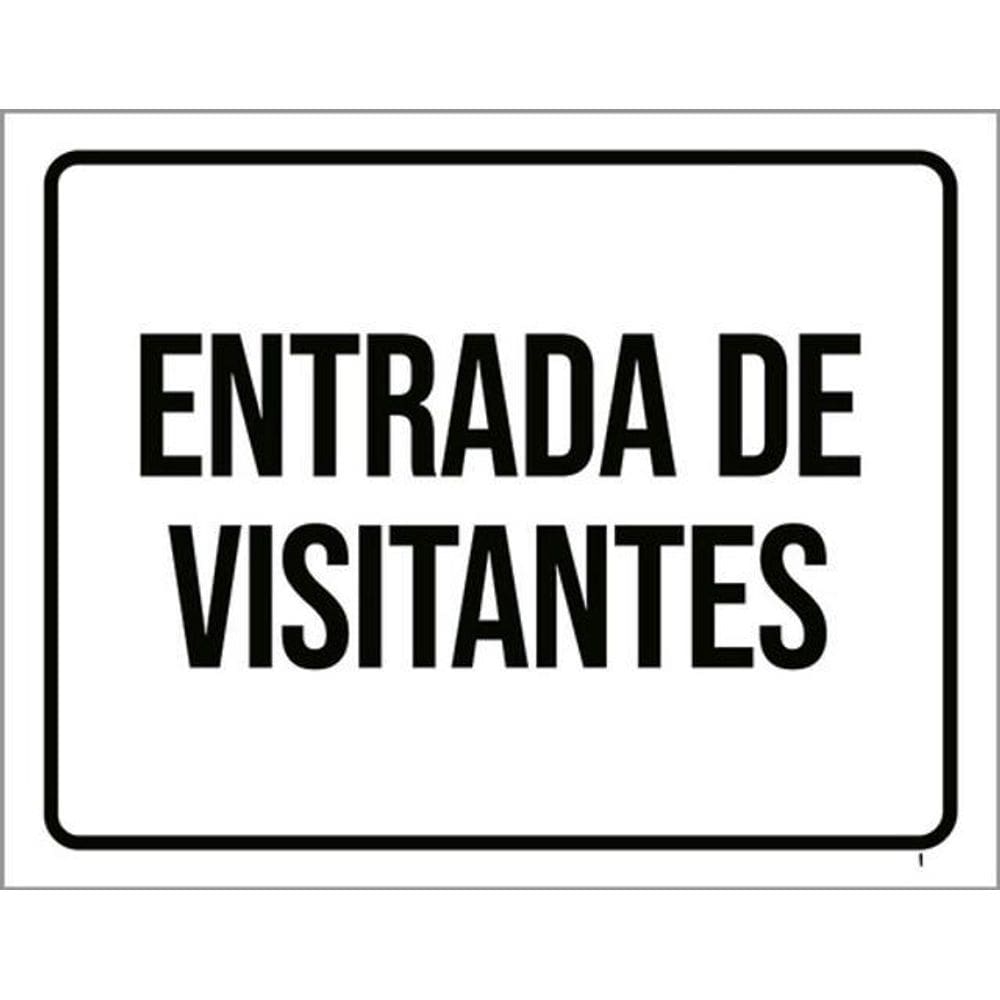Kit 5 Placas Entrada Visitantes Setor 36X46