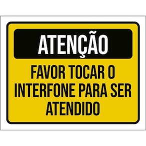 Kit 5 Placa Favor Tocar Interfone Ser Atendido36X46